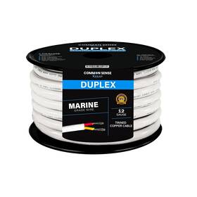 Mw12-2r-30 Common Sense Marine 12 Gauge 2 Conductor Wire - 30 Ft Duplex Round Grade Tinne