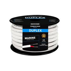 Common Sense Marine Mw12-2r-rdbk-50 12 Gauge 2 Conductor Wire - 50 Ft Duplex Round Tinned Copper Oxygen-free