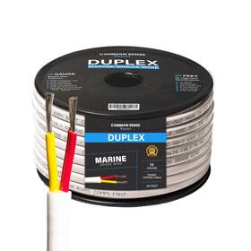 Common Sense Marine Mw14-2-30 14 Gauge 2 Conductor Wire - 30 Ft Duplex Flat Tinned Copper Oxygen-free
