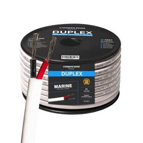 Common Sense Marine Mw14-2-rdbk-18 14 Gauge 2 Conductor Wire - 18 Ft Duplex Flat Tinned Copper Oxygen-free