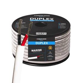 Mw14-2-rdbk-50 Common Sense Marine 14/2 Wire 50ft Flat Tinned Copper Dupex Oxygen-free Boat Auto Camper S