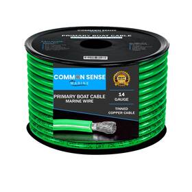Mw14-gr-30 Common Sense Marine 14 Gauge Primary Boat Cable - 30 Ft Wire Tinned Oxygen-free Copper Awg U