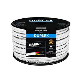 Mw16-2-30 Common Sense Marine 16 Gauge 2 Conductor Wire - 30 Ft Duplex Flat Tinned Copper Oxygen-free