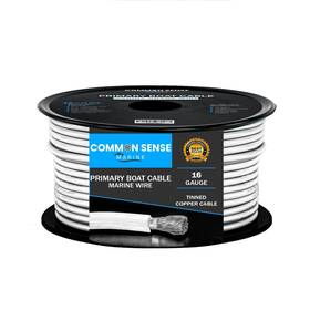 Common Sense Marine Mw16-wh-100 16 Gauge Primary Boat Cable - 100 Ft Wire Tinned Oxygen-free Copper Awg