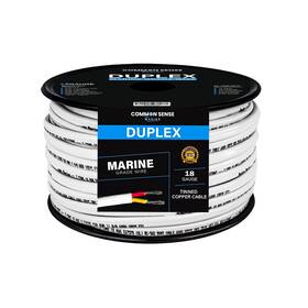 Common Sense Marine Mw18-2-30 18 Gauge 2 Conductor Wire 30 Ft Duplex Flat Grade Tinned Copp