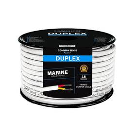 Mw18-2r-100 Common Sense Marine 18 Awg Wire 100ft 2 Conductor Tinned Copper Pvc Boat Trailer Automotive