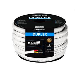 Common Sense Marine Mw6-2r-30 16 Gauge 2 Conductor Wire - 30 Ft Duplex Round Grade Tinne