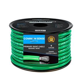 Mw6-gr-30 Common Sense Marine 6 Gauge Primary Boat Cable - 30 Ft Wire Tinned Oxygen-free Copper Awg Ul