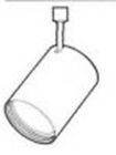 Ct4440w Capri White Flatback Cylinder With Baffle Track Lighting