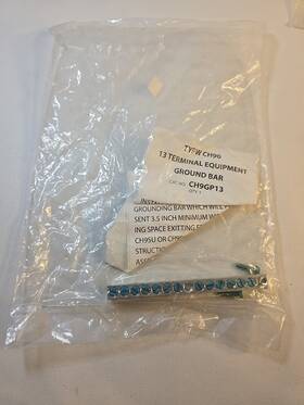 Ch9gp13 Cutler-hammer 13 Terminal Ground Bar Kit Type Ch9g New Nos