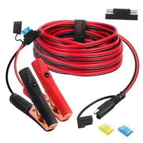 Cu10320 Cuzec 15ft/4.6m 16awg 15a Battery Alligator Clip To Sae Connector/12v 15ft Long