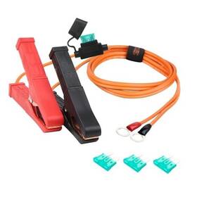 Cu30090y Cuzec Battery Alligator Clips 12/24v 12awg Cable With 30a Fuse 3.5ft/106cm