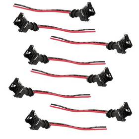 Dia15871 Diamall Car Fuel Injector Connector Copper Core 8 Pcs Black