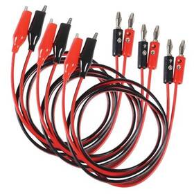 Diann 687117748638 6pcs Banana Plug To Alligator Clip Test Lead Cable 4mm Leads