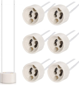 300w Dicuno Gu10 Base Socket 600 Heat Resistant Maximum 250v 6 Pack White