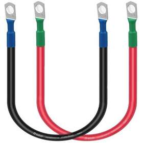 Digi Marker 714367655970 2 Awg Battery Cables - 12 Inch Car Inverter Cable Set With 3/8 Lugs