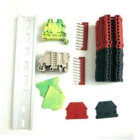 Dinkle 737123111350 Ul Listed Din Rail Terminal Block Kit #1 Red/black 20 Dk2.5n 12