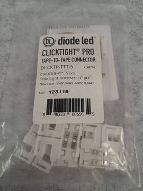 Diode Led Di-cktp-ttt-5 Clicktight Pro Tape To Connector Pack Of 5 With Wire Management