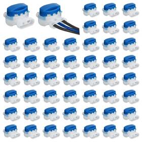 H2b4280-e001446061fba Eeekit Electrical Idc 314-box Pigtail 3 Wire Connector Self-stripping Blue