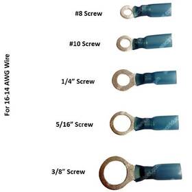 Hs-hp-rt-8.4-bl-100 Electriduct Heat Shrink Ring Terminals -