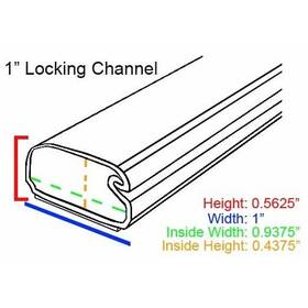 Srlc-100-bk Electriduct Locking Channels- 1 Inch X 4ft- Black