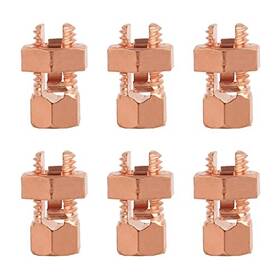 Evarsol Tj-16 6pcs Split Bolt Connector Copper Grounding Clamps For Completing Ground