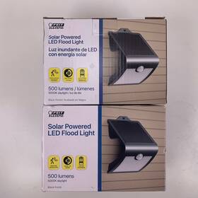 Sv6-500-sol-blk Feit Electric 017801725247 2 Led Flood Light Motion Dusk To Dawn Solar
