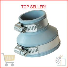 Fernco 018578000407 Pdtc-215 Drain And Trap Connector For 2 Inch Pipe To 1-1/2 Or 1-1/4 Tubular