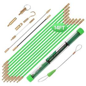 Ftihtry Tools 768477553787 14ft Fiberglass Running Electrical Wire Cable Glow Rods Pulling Fish