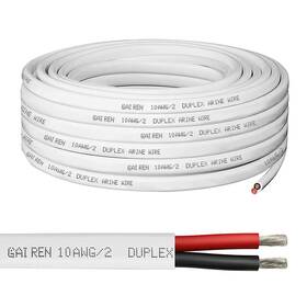 Gairen 774947656742 10 Gauge Marine Wire 30ft Duplex Grade 10awg Tinned Coppe