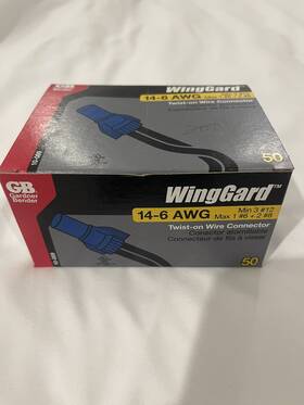 10-089 Gardner Bender Winggard Twist-on Wire Connector Blue 14-6awg 50 Pcs