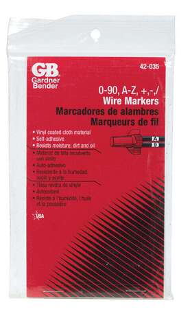 42-035 Gb Gardner Bender Wire Marker 6 Pk - Total Qty 1 Each Pack Items
