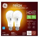 36144 Ge Lighting A21 Relax Hd Dimmable Led Light Bulbs 13 Watts
