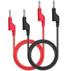 E1345 Gebildet 2pcs Banana To Plug Test Lead Set 4mm Plug/100cm/15a/2pcs