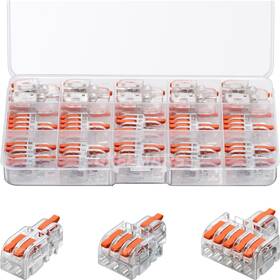 Gkeemars 42024783085760 26pcs Compact Splicing Connectors Wire Kit 2 3 And Clear