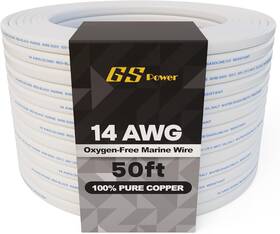 M14ga50-2 Gs Power 50 Ft Duplex Marine Wire 14 Gauge Oxygen-free Tinned Copper A