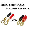H-rt-kit Hbu Gold Ring Terminals With Black Red Heatshrink Tubes Gauge