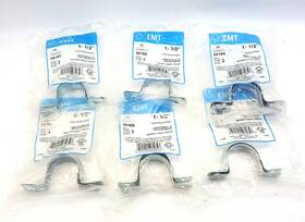 26165 Halex 6 Packs Of 2 Each Emt 1-1/2 Inch Two Hole Straps 12 Total