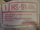 Hs-91 Heat Vent Nutone - Switch Wall Units