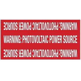 596-00207 Hellermanntyton - Solar Circuit Marker Warning Pv Pwr Source 4x2in V Red 25 Ea