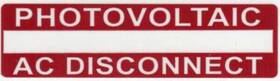 596-00237 Hellermanntyton Photovoltaic Ac Disconnect Labels