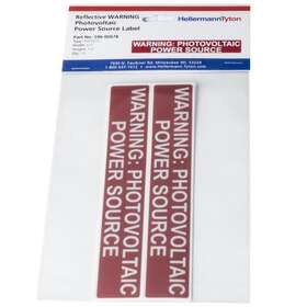 596-00678 Hellermanntyton Warning Photovoltaic Power Source