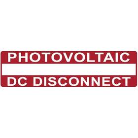 596-00854 Hellermanntyton Solar Label Printable Photovoltaic Dc Disconnect 3.75x1in Pet Red Pack Of 10
