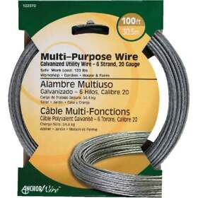 123141 Hillman Anchor Wire 100 Ft. 16 Ga. Galvanized Steel Purpose Bulk Roll