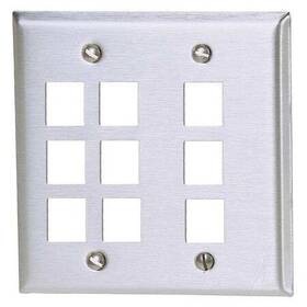 Ssf209 Hubbell Premise Wiring Plate 9 Ports Gray