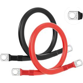 Wt-cable-30cm Humsienk 12 Inch 4 Awg Red And Black 3/8 Lug Terminals Battery Cable Wire Power Inverter