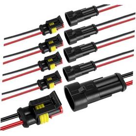 Bz001 Hxcjbko 2 Pin Waterproof Wire Connector 18awg 10cm Male And Female Pin-5pack