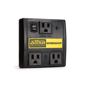 Is-12w00-bp I-socket Autoswitch Workshop Dust Control Switch Black