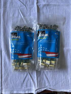 30-3415 Ideal 2 Bags 12ga 8 Inch Solid Ground 4p Push-in 25/bag New