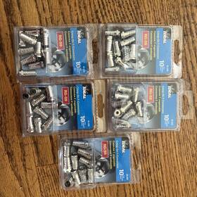 85-036 Ideal 50 Total Lot Of 5 Coax Cable F Connector Rg-59 Qty 10 To A Pack